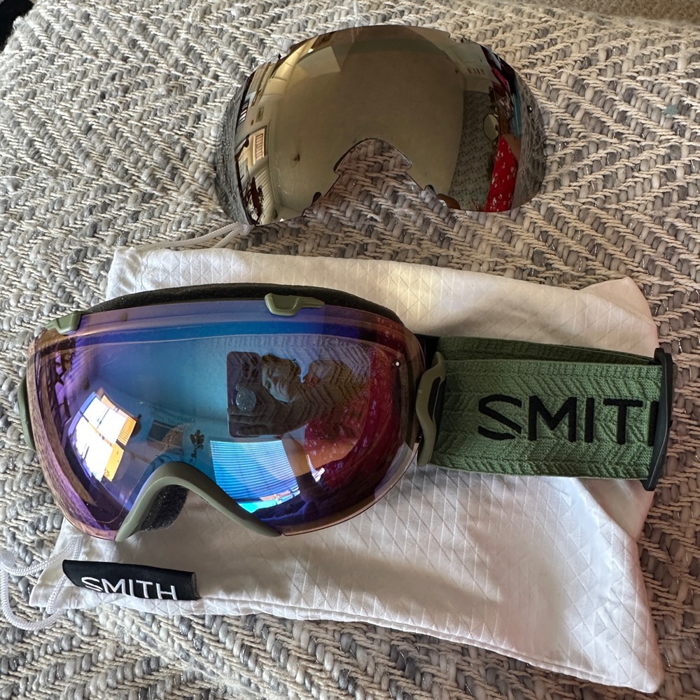 Smith I/OS Goggles – Olive Frame / Gold Sol-X Mirror